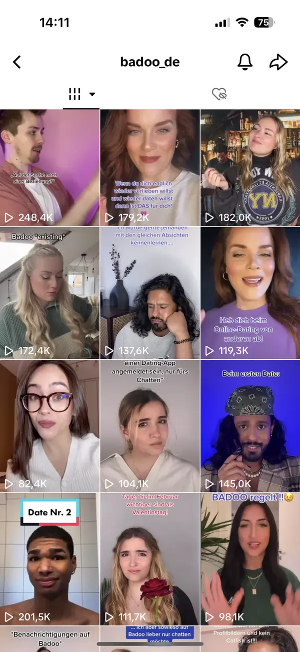 Badoo — Crescita TikTok per App di Dating, visual della campagna
